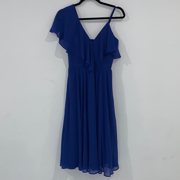 DRESS the Population Sapphire Claudia Ruffle Fit and Flat Midi Dress size XS - Picture 2 of 16